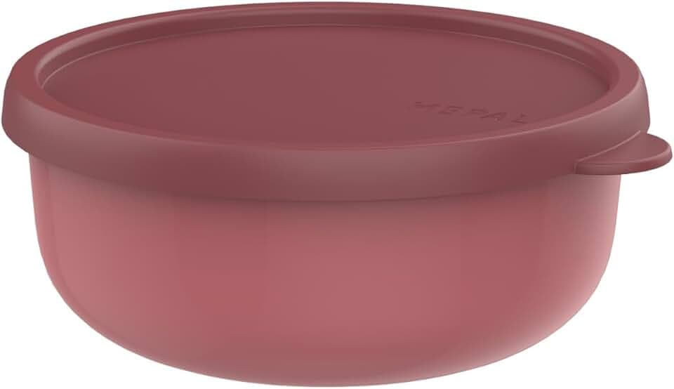 Mepal - Mikrowellengeschirr Lumina - Frischhaltedosen mit Deckel für Kühlschrank, Gefrierschrank, Dampfgarer & Mikrowelle - Mikrowellenschüsseln mit Deckel - Aufbewahrungsbox - 750 ml - Vivid mauve