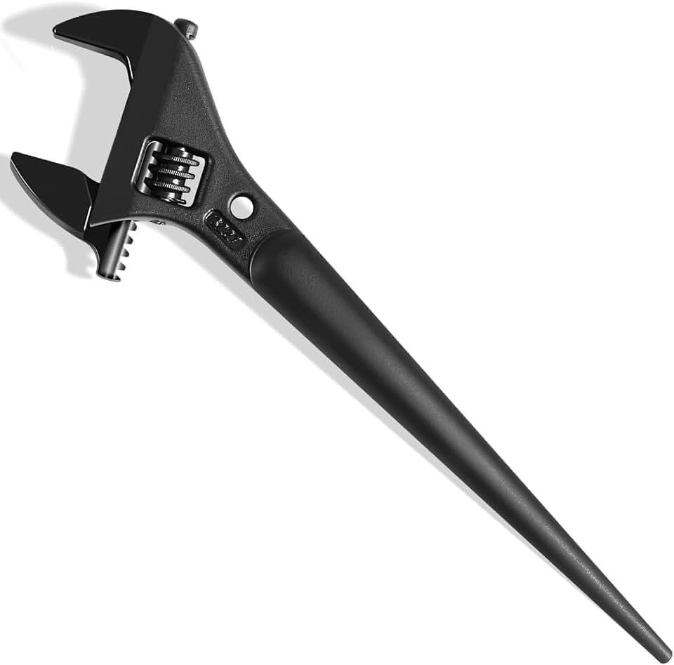 Bonbo 3227 Extra Wide Adjustable Spud Wrench, 10 Inch, 1-7/16" Jaw Opening