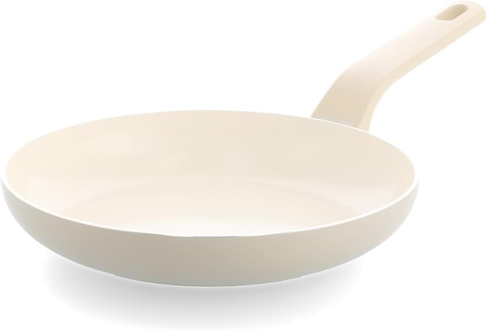 GreenPan Essence Pro Wok 28 cm / 3,69 L, PFAS-freie Keramik-Antihaftbeschichtung, Für Asiatische Küche, Stir-Fry und Currys, Induktion, Backofenfest bis 160 °C, Cremeweiß