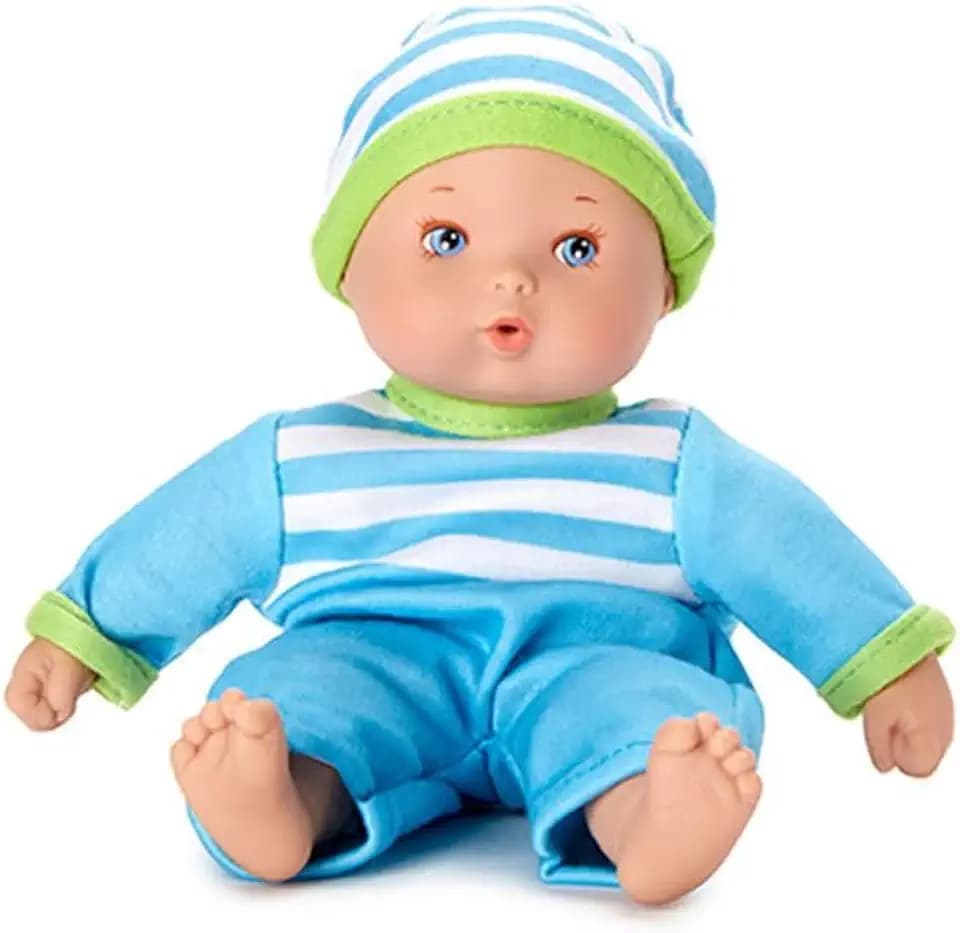 Madame Alexander 7-inch Little Cuties Mini Baby Doll, Blue, Light Skin Tone
