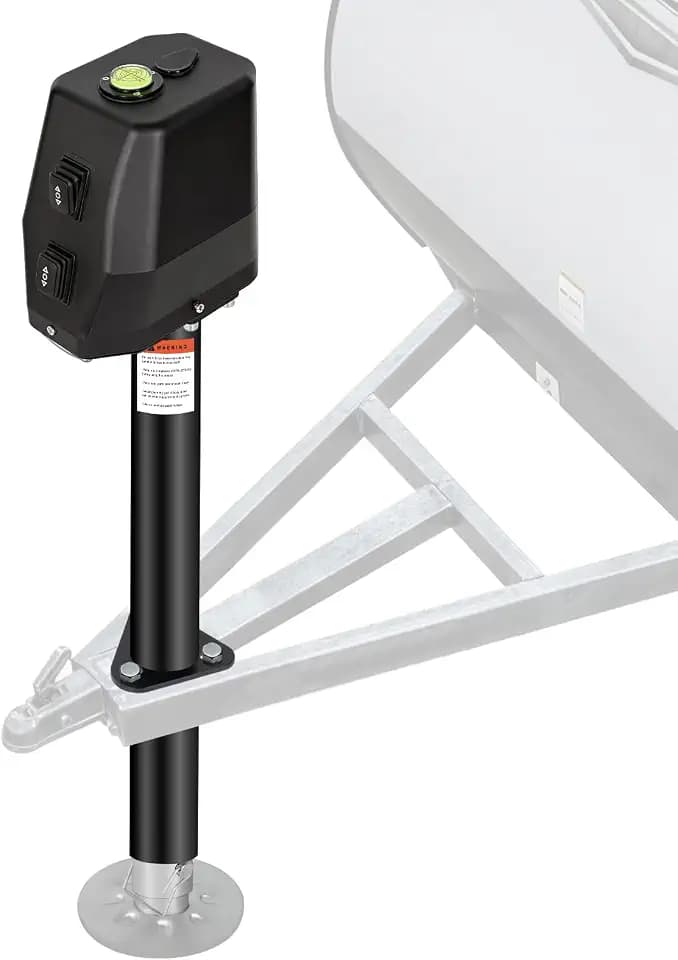 7600lbs Waterproof Electric Trailer Jack with Built-in Spirit Level
