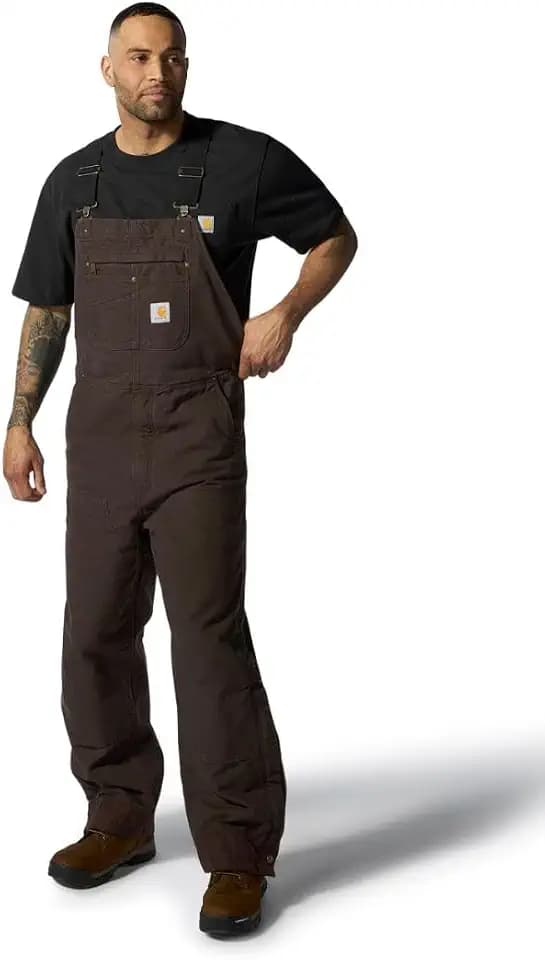 Carhartt Men's Washed Duck Insulated Bib Overall