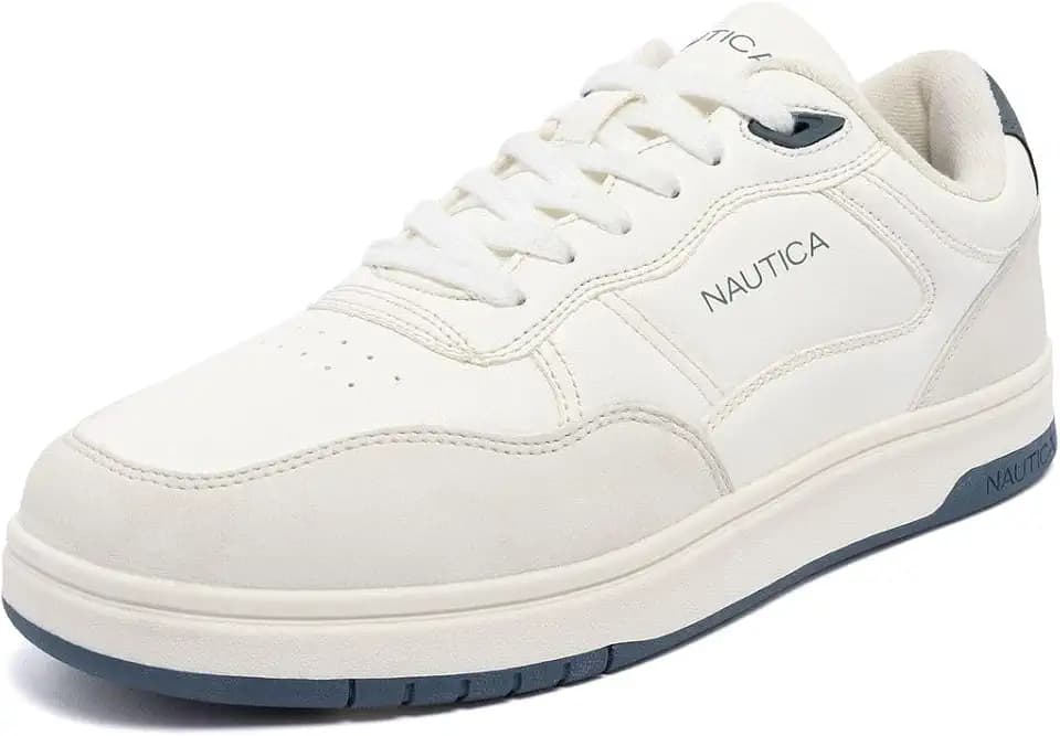 Nautica Men's Casual Lace-Up Sneakers, Stylish Oxford Walking Shoes - Lightweight, Comfortable, Versatile Everyday Footwear
