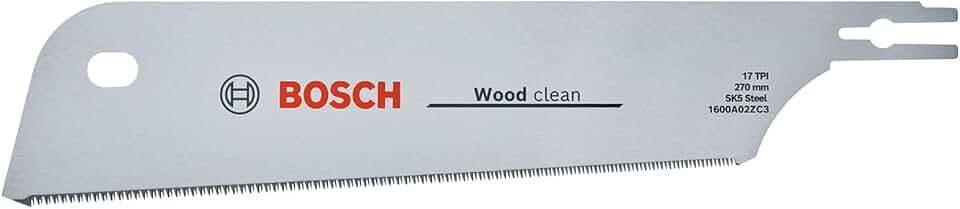 Bosch Sägeblatt Kataba/Dozuki 270mm (Ersatzsägeblatt für Bosch Japansäge Kataba und Dozuki 270mm; saubere Schnitte in Holz und Kunststoff; feine Verzahnung; 17 TPI; ultrascharfe Zähne 3 PT; SK5 Stahl)