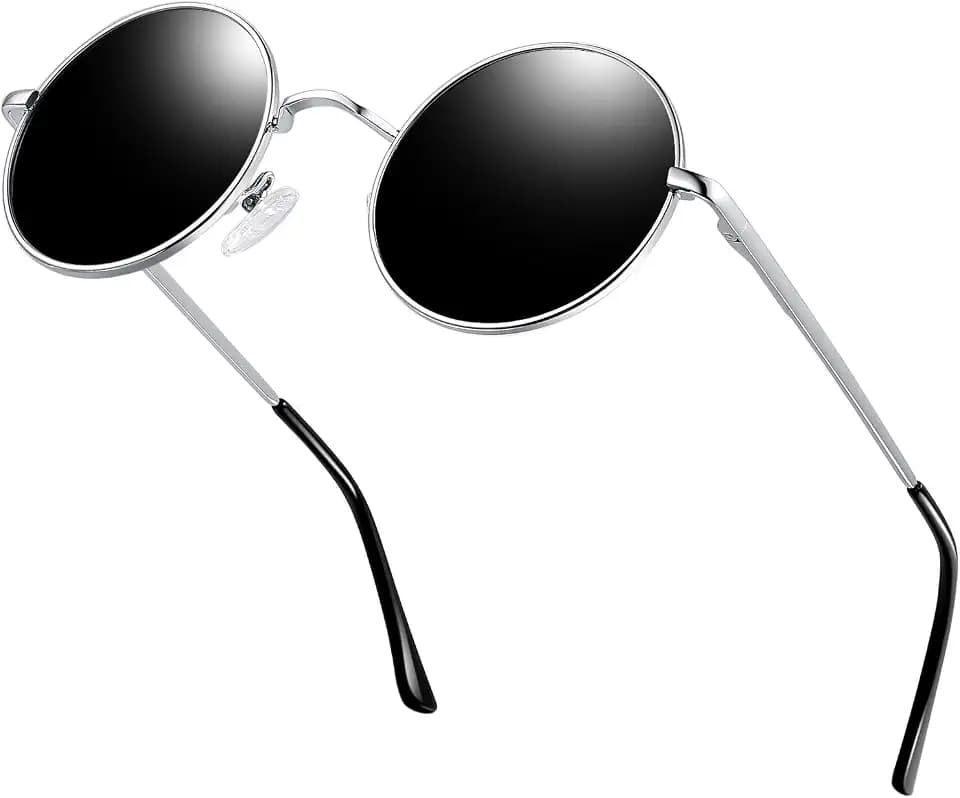KANASTAL Round Sunglasses for Women Men Circle Polarized UV400 Classic Sunglasses Hippie Style Sun Glasses