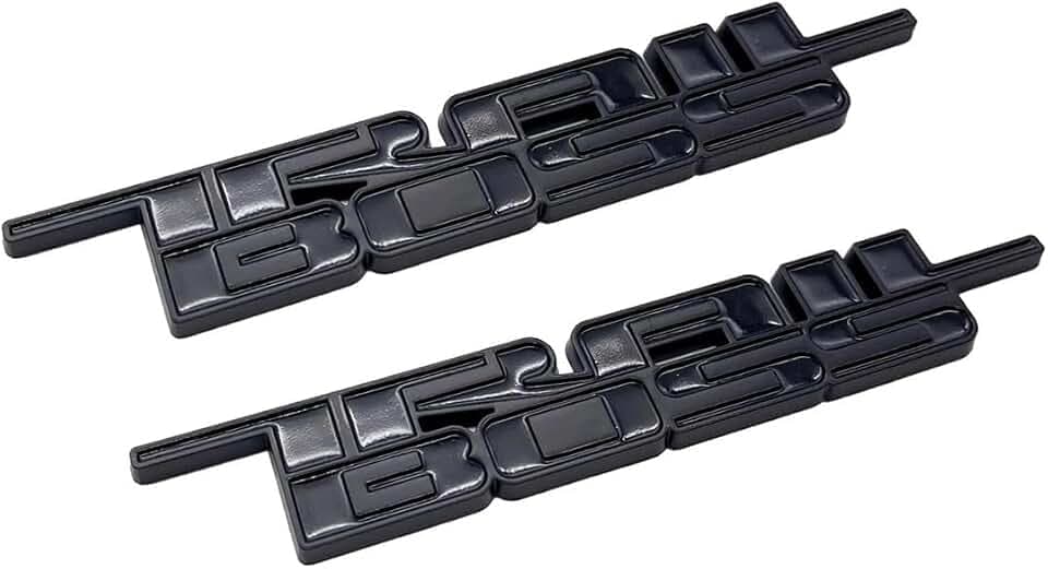 2Pc 2019-2024 Trail Boss Emblem 3D Badge Nameplate Logo Sticker Decal Replacement for Trail Boss 1500 2500 HD (All Black)