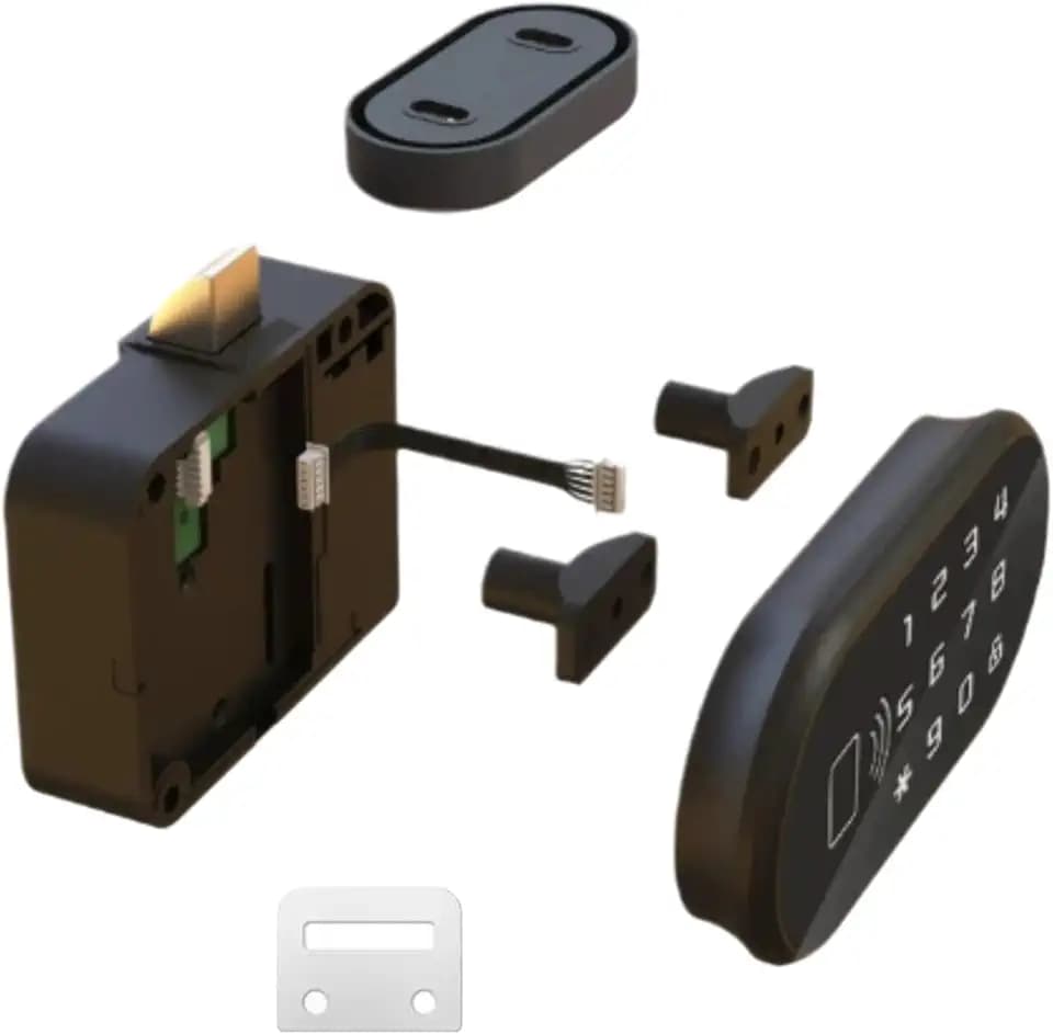 ThreeH Code Schrankschloss Touchscreen-Tastatur RFID Elektronisches Schloss mit Doppelschranktüren für Erwachsene Baby-Sicherung Jugendliche