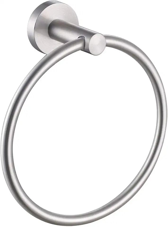 APLusee Brushed Nickel Hand Towel Holder for Bathroom Sink, Wall Mounted