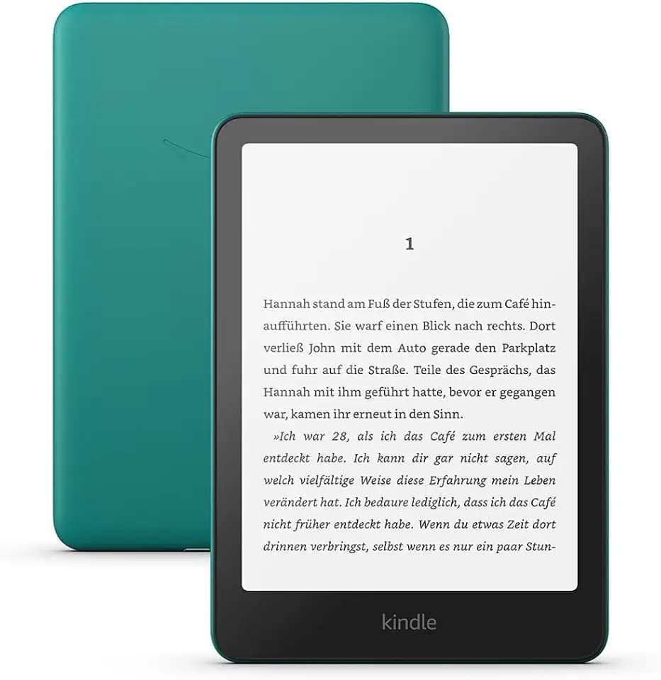 Amazon Kindle Paperwhite (neueste Generation) – Unser schnellster Kindle, mit neuem 7-Zoll-Display und wochenlanger Akkulaufzeit – 16 GB – mit Werbung – jadegrün
