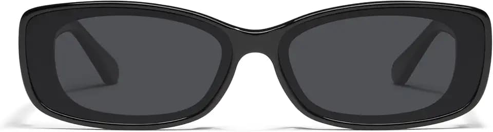QUAY Vibe Check Narrow Rectangle Sunglasses for Women