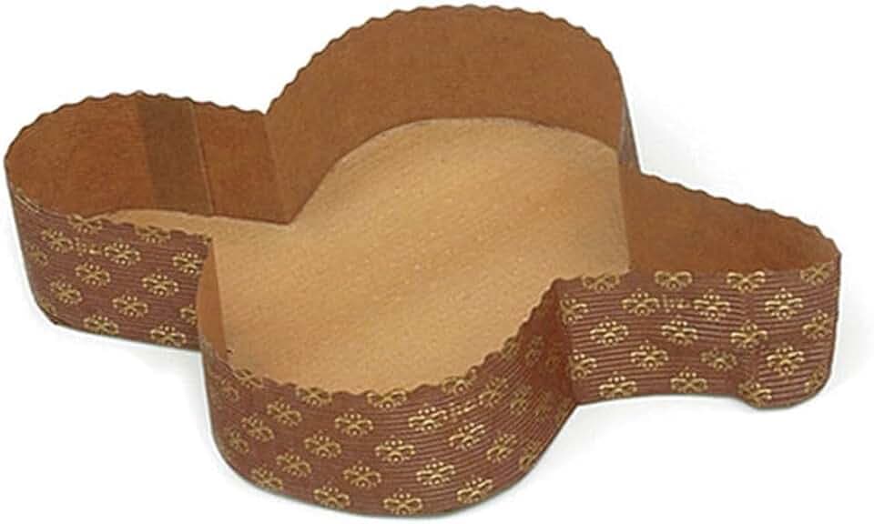 DECORA, 0320173 5 Taubenformen à 750 g, aus reiner Zellulose-Hartpapier, Hitzebeständig bis 200 °C, Ideal für die Herstellung einer Taube zu Hause, Hergestellt in Italien.