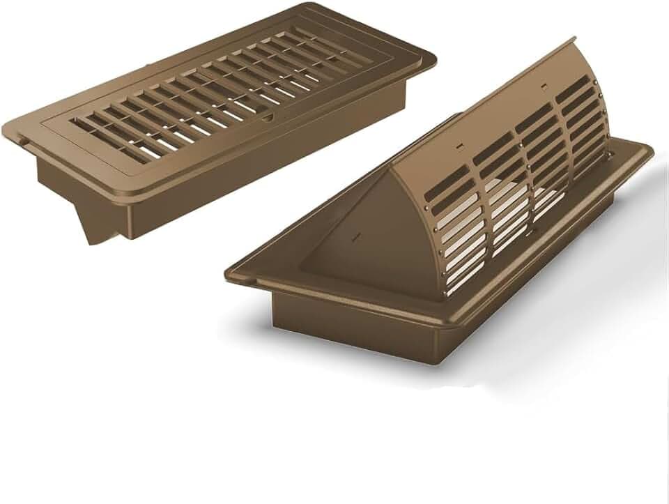 2-in-1 Adjustable Heat/Air Vent Deflector & Floor Cover (4x10), 2-Pack