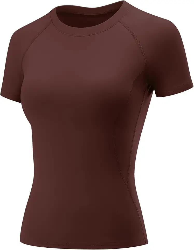 LOMON Womens Workout Short Sleeve Tops Crew Neck Raglan Athletic Shirts