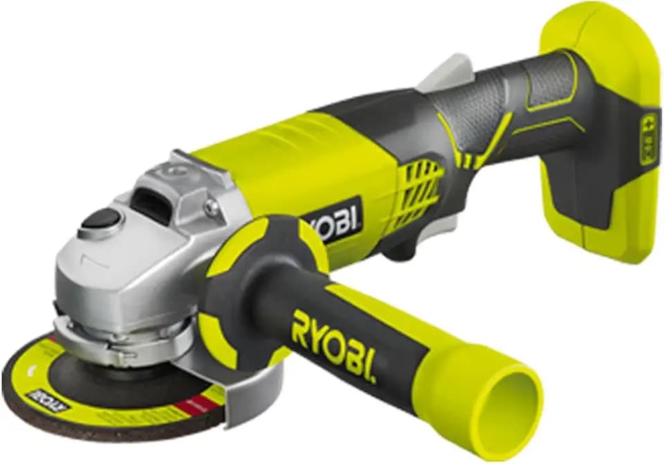 RYOBI 18 V ONE+ Akku-Winkelschleifer R18AG-140S, Scheibendurchmesser 115 mm, inkl. 4,0 Ah Akku + Ladegerät + Tragetasche