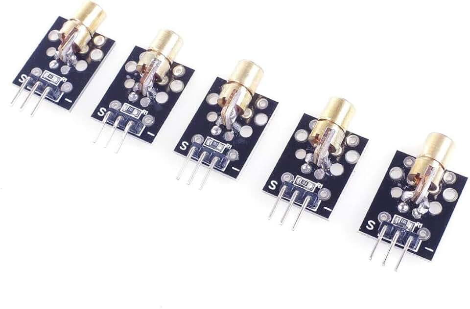 5Stk. 5V KY-008 650nm Laser Sensor Modul für Arduino Raspberry DIY