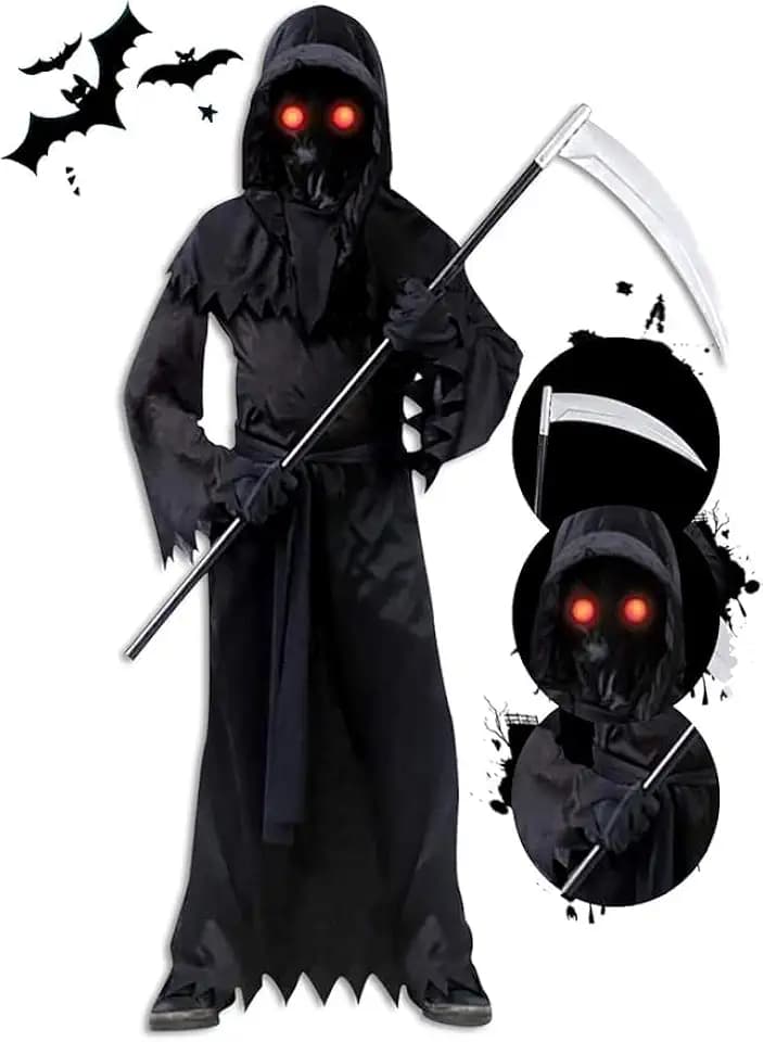 Sensenmann Kostüm Erwachsene, Sensenmann Kostüm Karneval, Halloween Kostüm Erwachsene Sensenmann, Sensenmann Kostüm Herren, Halloween Kostüm Herren