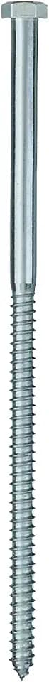 Nuvo Iron - 5/8-In x 12-in Hex Head Lag Bolt - Zinc Plated 6 Pieces