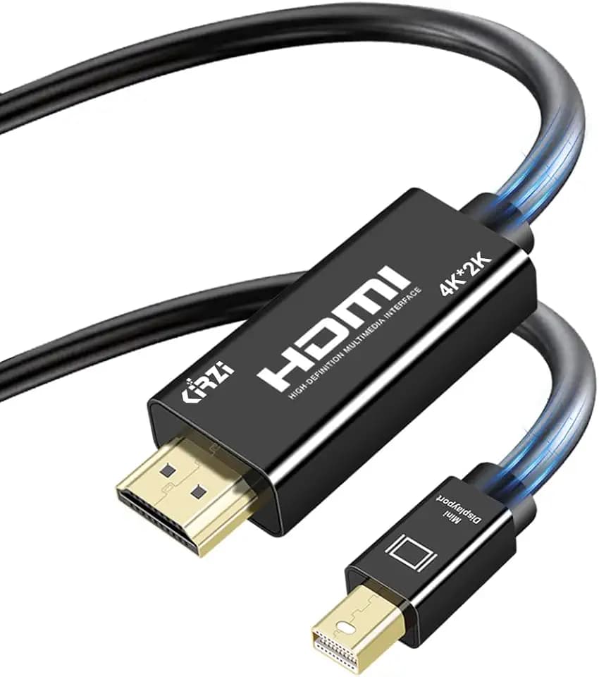 4K Mini DisplayPort to HDMI Cable 3ft UHD Thunderbolt to HDMI Cord, Mini DP to HDMI Compatible for MacBook Air/Pro, Surface Pro/Monitor/TV/Projector More