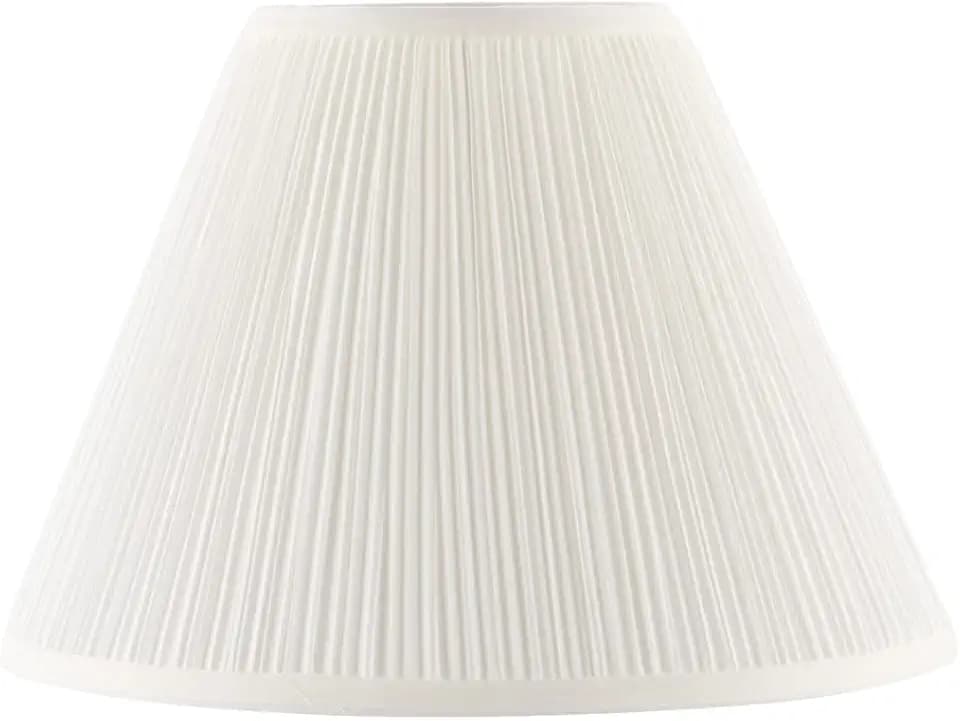 Aspen Creative 33166, Mushroom Pleated Traditional Powder White Spider Lamp Shade, 6-1/2" Top x 15" Bottom x 11" Slant