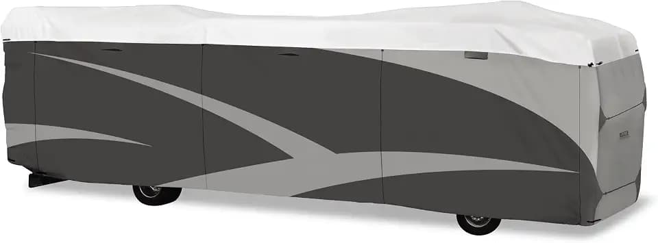 ADCO 36824 Designer Series Olefin HD Class A Motorhome Cover 28' 1" - 31', Gray/White