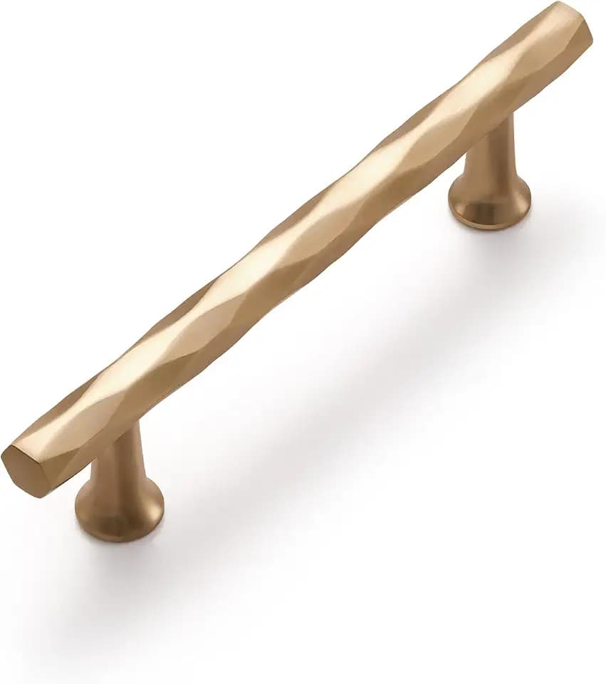 Cabinet Pulls Champagne Bronze 5" Hole Center 10 Pack Hammered