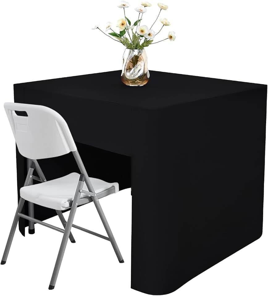 Square Fitted Tablecloth Open Back Card Table Tablecloth, 34x34 in