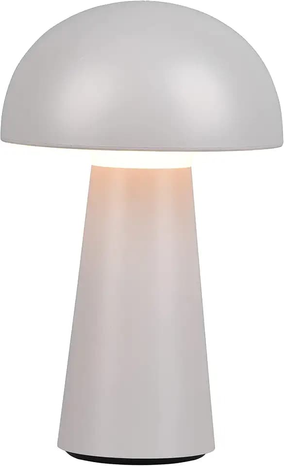 Reality Leuchten LED Akku Außentischleuchte Lennon R52176177, Kunststoff Ultimate Grau, inkl. 2x Watt LED, Touch-Dimmer