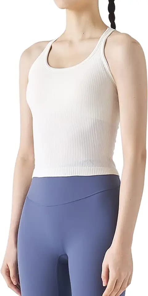 sphinx cat Womens Ribbed Workout Crop Tops with Built in Bra Yoga Racerback Tank Top Slim Fit