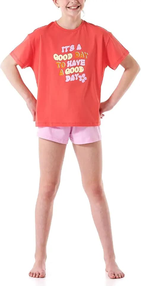 Schiesser Mädchen Schlafanzug Set Pyjama Kurz - 100% Organic Bio Baumwolle - Größe 140 Bis 176 Pyjamaset