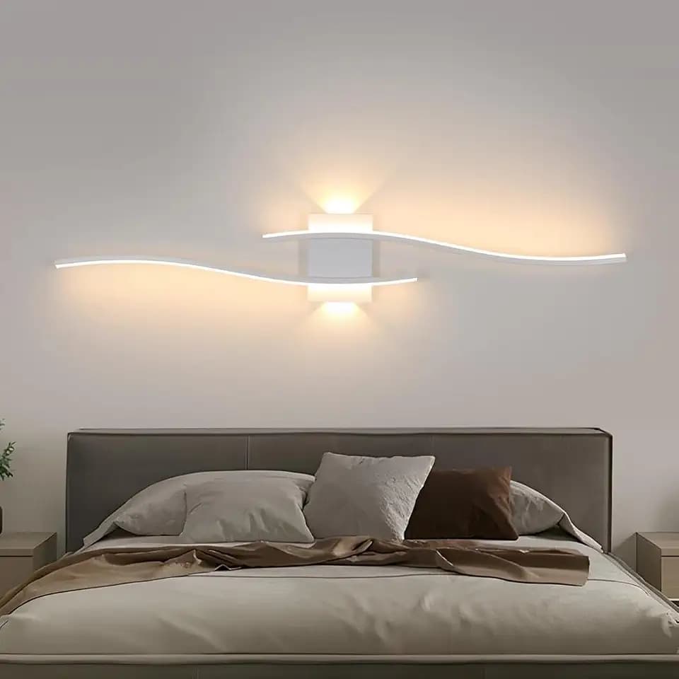 Comely LED Wandleuchte Innen, 27W 3000LM Wandlampe LED Innen Curve Design
