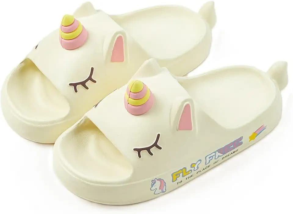 OrJana Einhorn-Sandalen, rutschfeste Pool-Hausschuhe, Sommerschuhe, wasserdichte Clogs