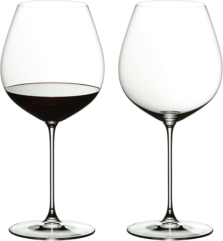 RIEDEL 6449/07 Riedel Veritas Old World Pinot Noir, 2-teiliges Rotweinglas Set, Kristallglas