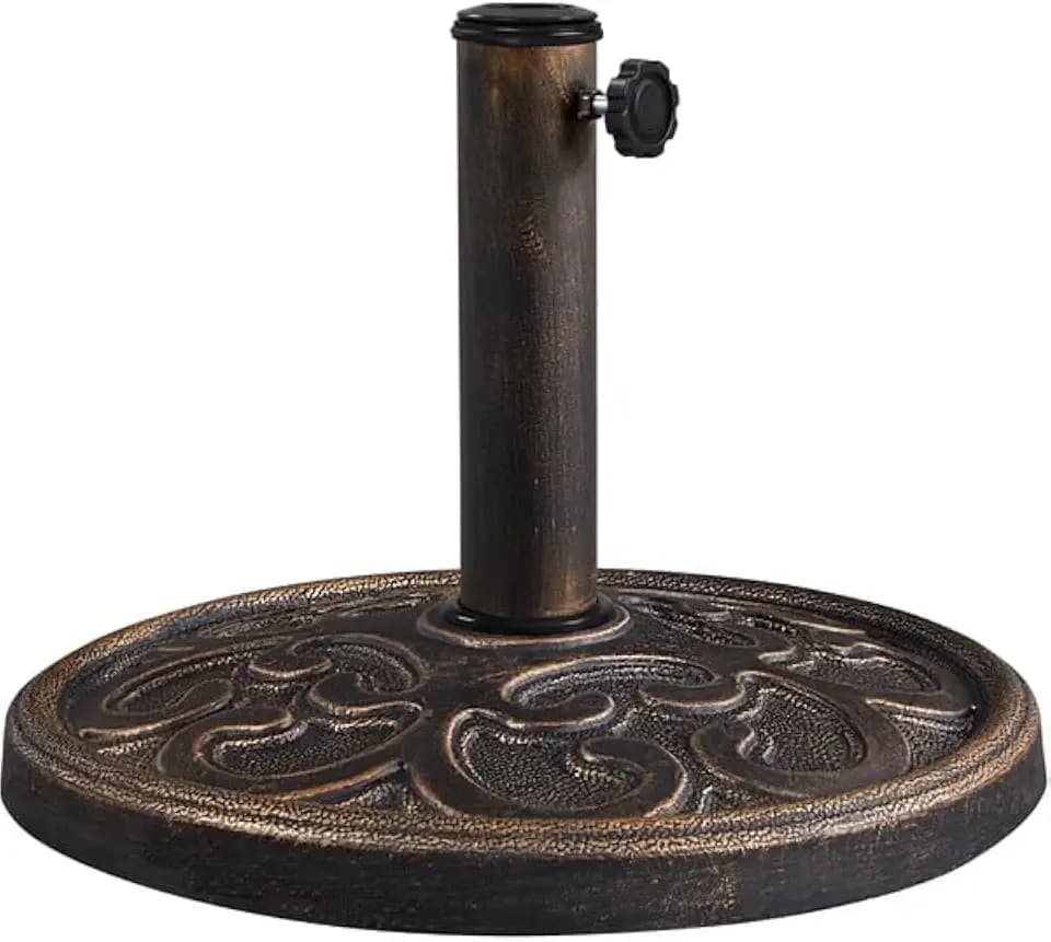 Yaheetech Sonnenschirmständer wasserabweisenden 44, 5 cm 10 KG Rund, Bronze