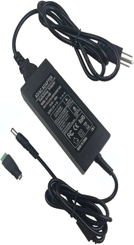 24V 2A Power Supply 48W AC/DC Adapter 100~240V AC to DC 24 Volt 2 Amp Converter 2000mA with 5.5mmx 2.5mm Plug