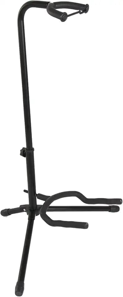 Guitar Stand – Adjustable A-Frame Foldable Floor Stand with Secure Lock – Heavy-Duty Steel – Compatible with Electric, Acoustic, Classical & Bass Guitars