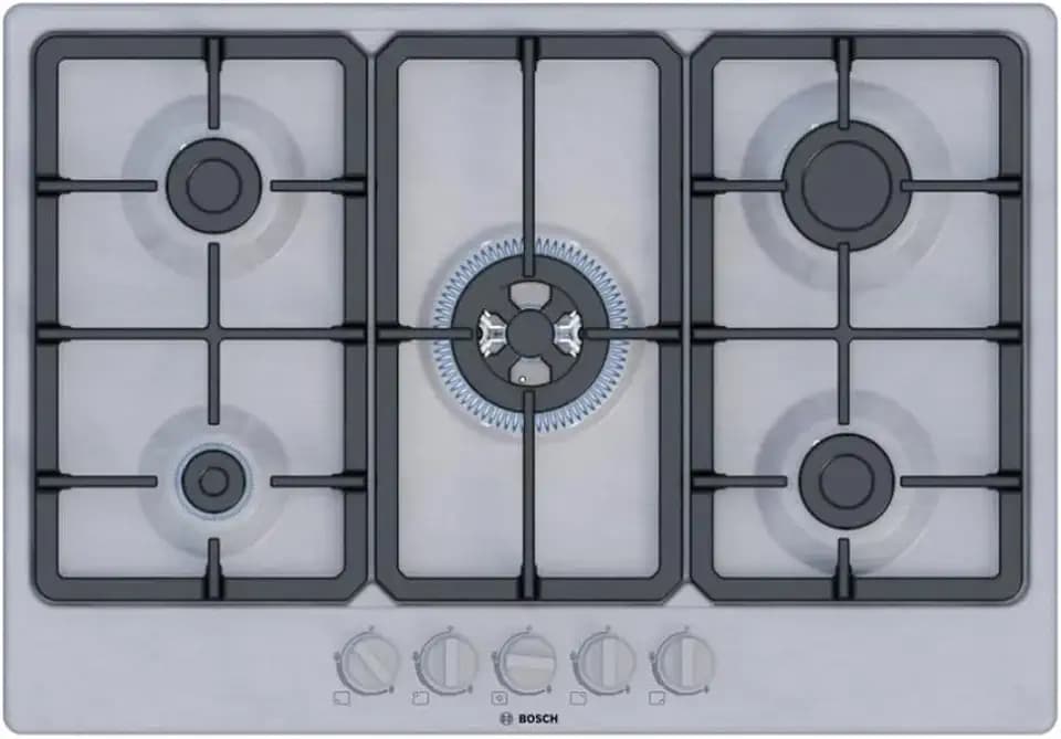 Bosch PGQ7B5K90 Serie 4 Gaskochfeld 75 cm 4 Brenner Edelstahl