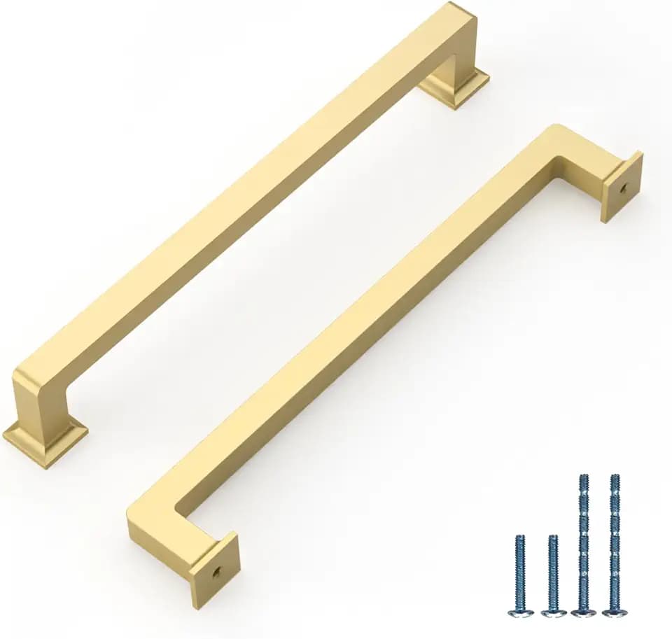 10 Pack 7.5 Inch(192mm) Kitchen Cabinet Handles Gold Cabinet Pulls Kitchen Cabinet Hardware Drawer Pulls for Dresser Cupboard Wardrobe