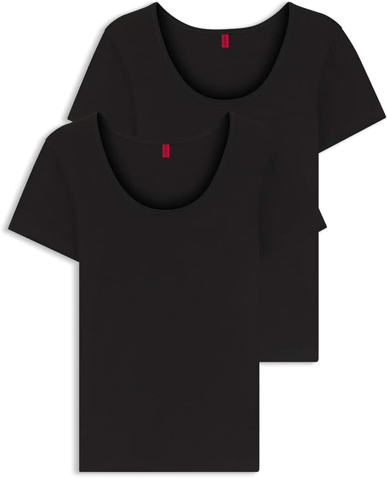 HUGO Damen Twin T-Shirt RN Zweierpack T-Shirts aus Baumwolle