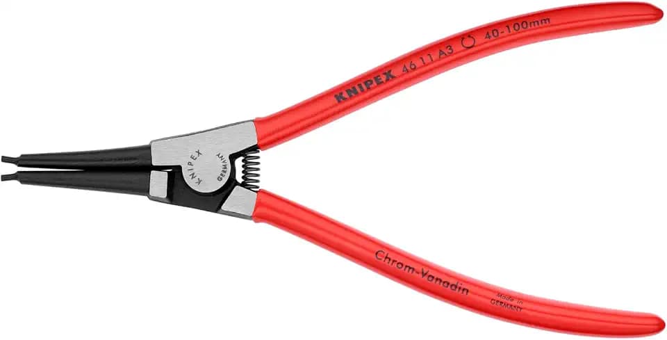 KNIPEX Tools 4611A3 External Straight Retaining Ring Pliers, 8.25-Inch