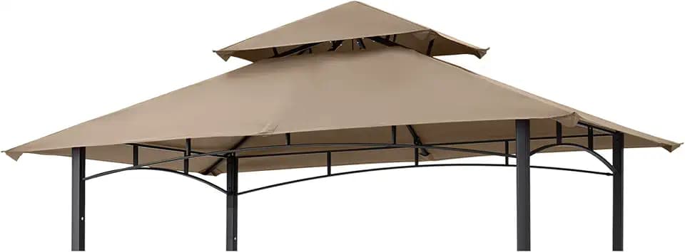 MASTERCANOPY Replacement Canopy top for Grill Gazebo L-GG001PST-F, Beige