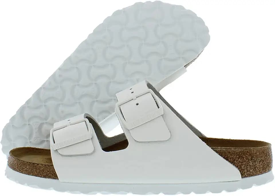 Birkenstock Arizona Narrow Unisex Shoes Size 6, Color: Cloud White/White