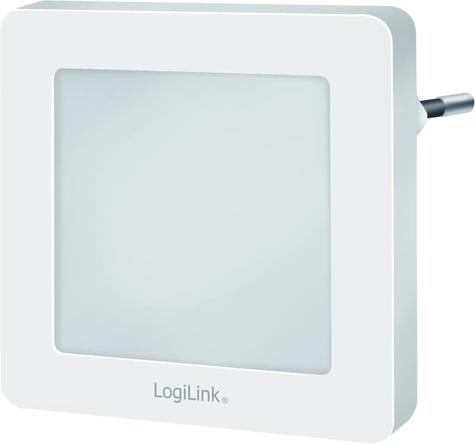 LogiLink LED013 - LED Nachtlicht / Beleuchtung mit Dämmerungssensor und 2 Helligkeitsstufen