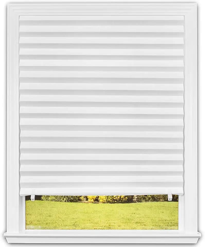 Redi Shade No Tools Original Light Filtering Pleated Paper Shade White, 36" W x 72" L, 6 Pack