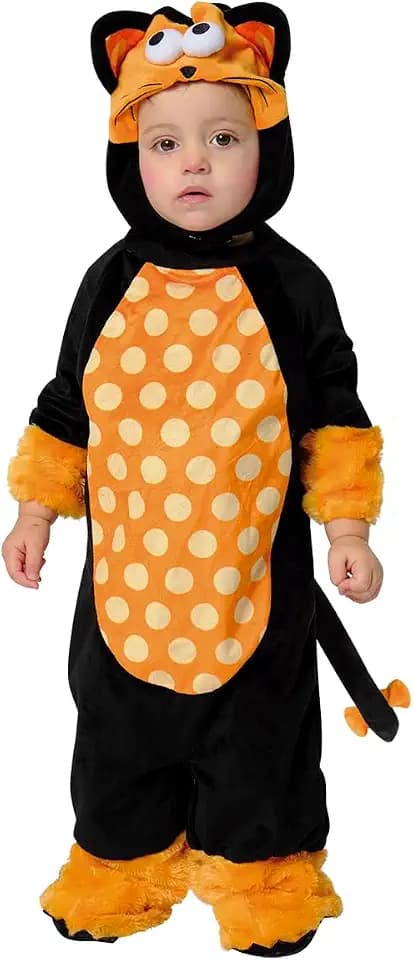 Rubies Monster Kit-Katz-Kostüm für Babys, Einheitsgröße für Kinder von 1 bis 2 Jahren, Jumpsuit und Kapuze, offizielle Rubies für Halloween, Karneval, Partys und Geburtstage