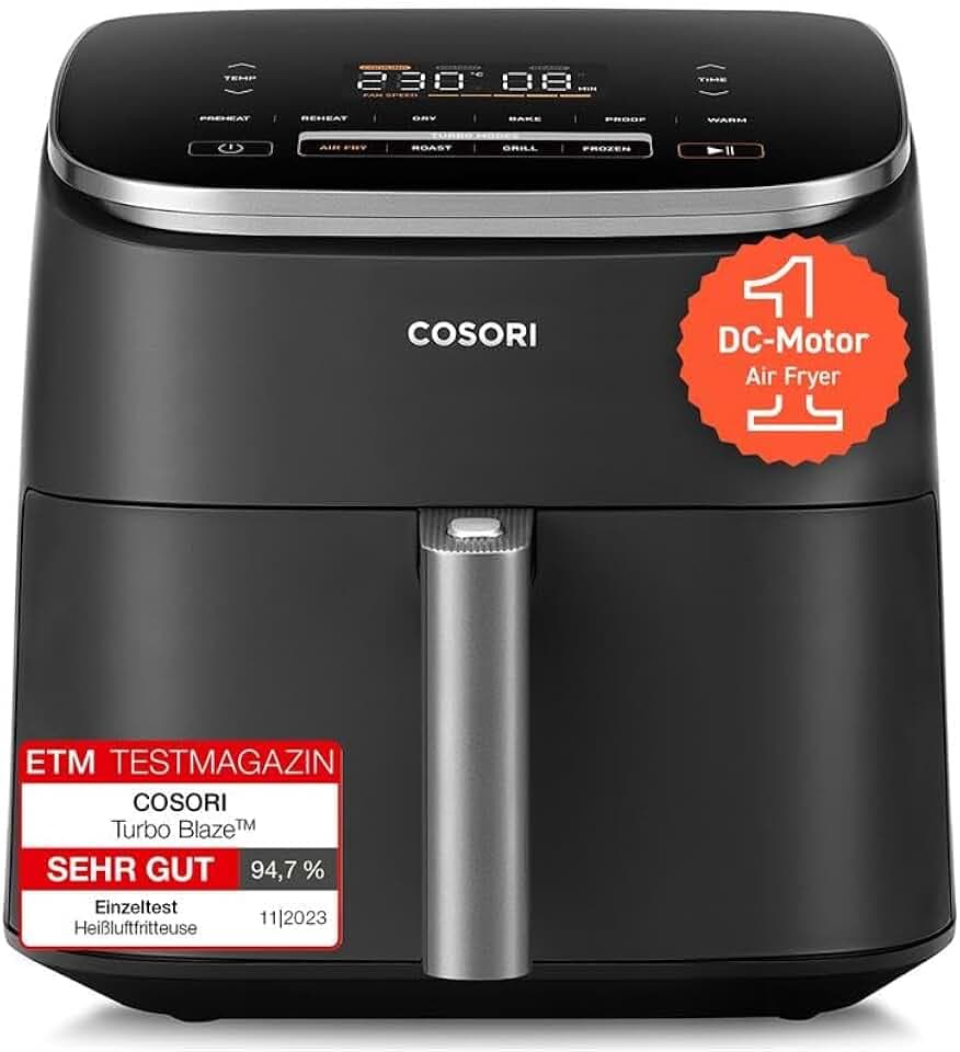 Cosori Airfryer, Turboblaze, 9-in-1 6L Heißluftfritteuse