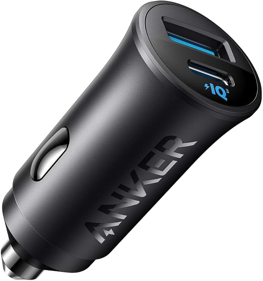Anker 30W Zigarettenanzünder USB C, 2-Port Auto Ladegerät, PowerIQ 3.0