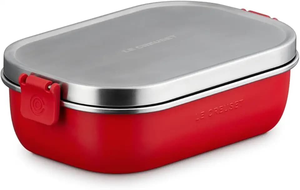 Le Creuset Stainless Steel On The Go Lunch Box, 30 oz., Cerise