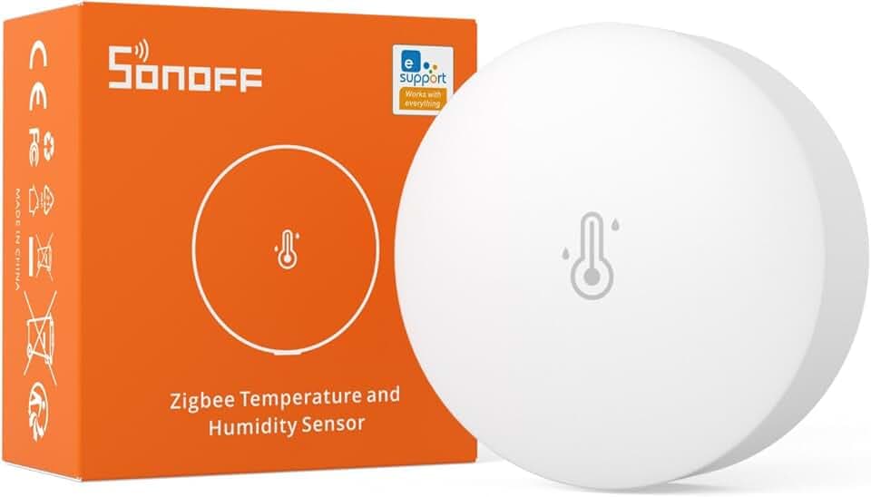 SONOFF SNZB-02P Zigbee Temperatur- und Feuchtigkeitssensor,Smart Thermometer Hygrometer mit Komfortalarm,Zigbee Temperatursensor Kompatibel mit Alexa/Google Home/HA/IFTTT,Zigbee Hub Erforderlich.