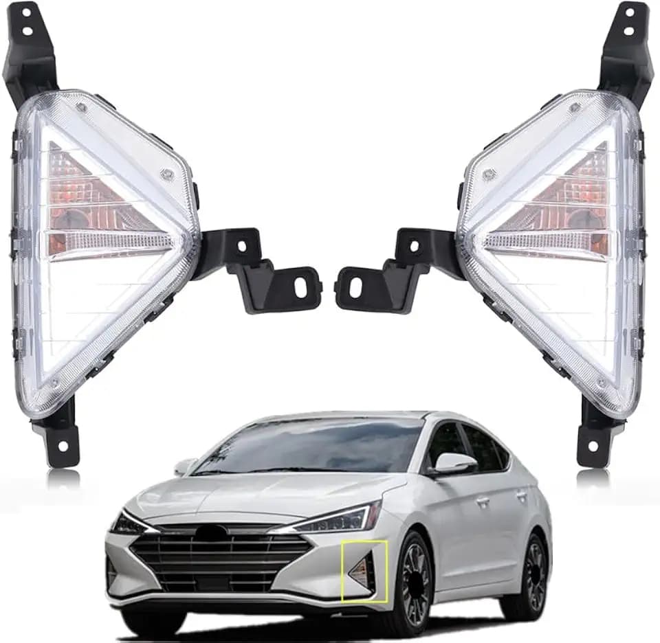 MotorFansClub Fog Light Assembly Fit for Hyundai Elantra Sedan 2019 2020