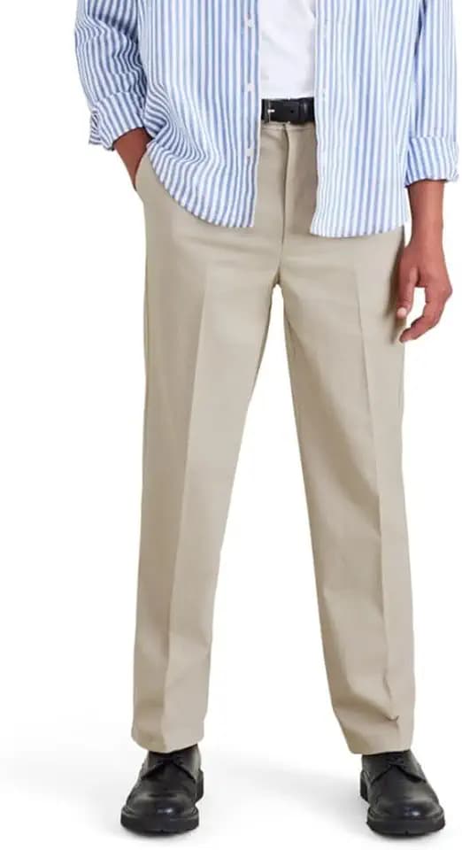 DOCKERS Men's Relaxed Fit Signature Iron Free Khaki Pants